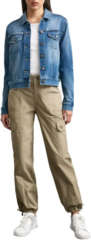 DKNY Women's Denim Fashionable Cropped Jeans Jacket
