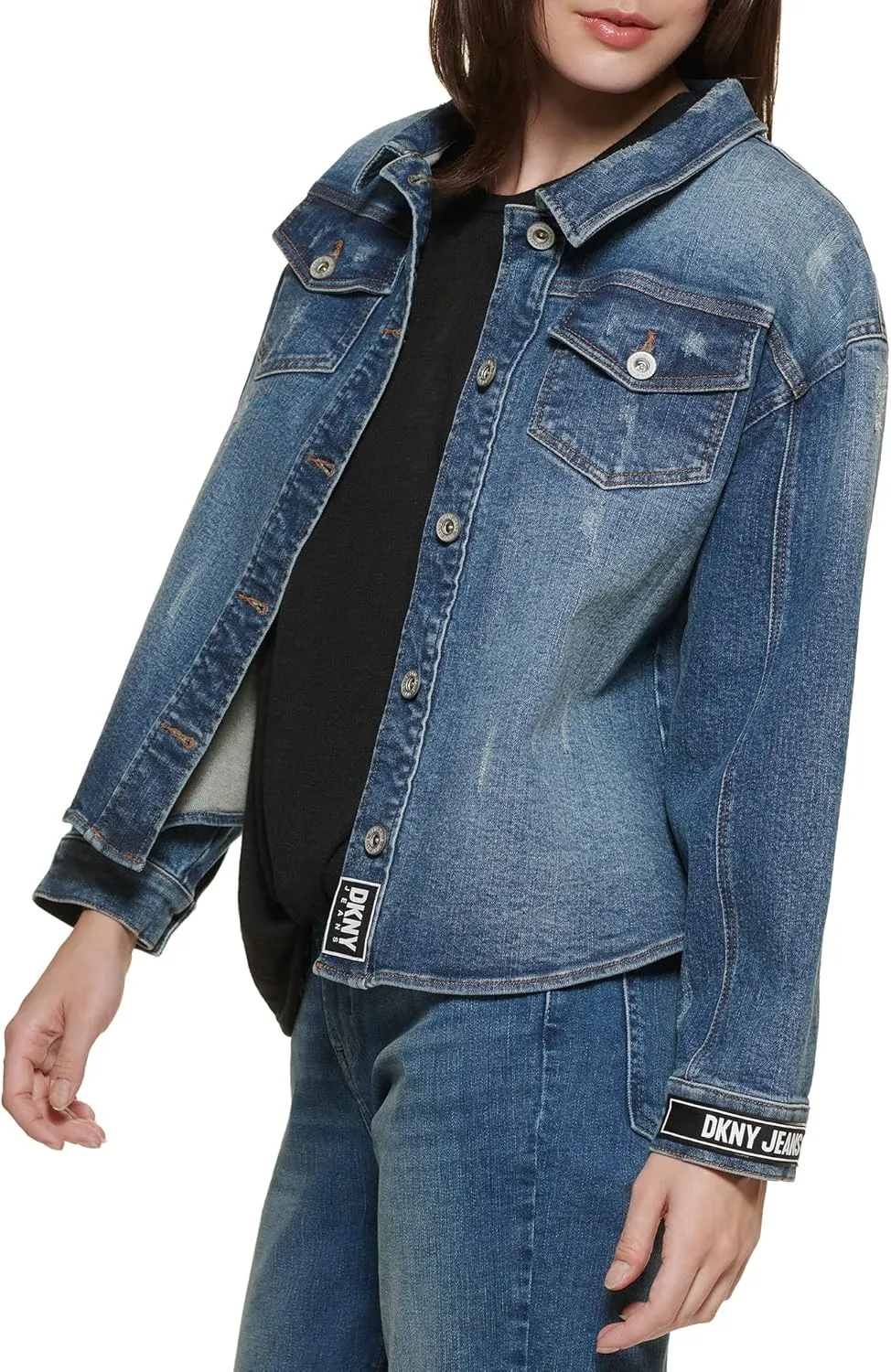 DKNY Women's Denim Trucker Jacket
