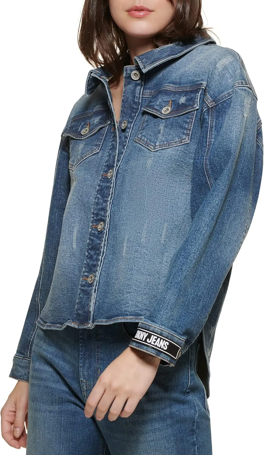 DKNY Women's Denim Trucker Jacket