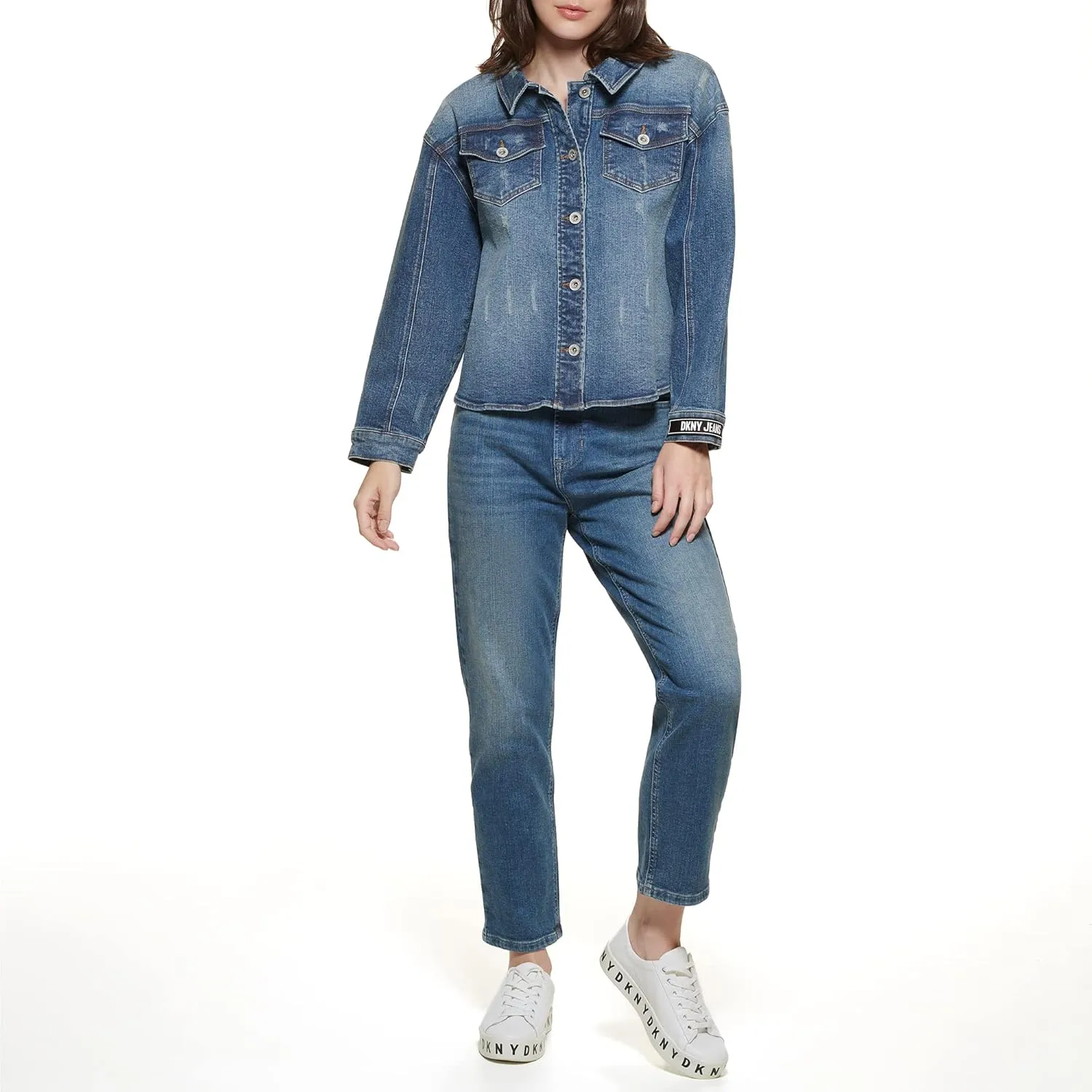 DKNY Women's Denim Trucker Jacket