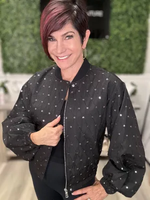 Embellished Balloon Sleeve Jacket