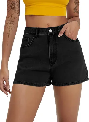 EMMIOL 2025 Jean Shorts for Women Basic Wash Stretchy Solid Denim Summer Hot Short Y2k Casual Jorts