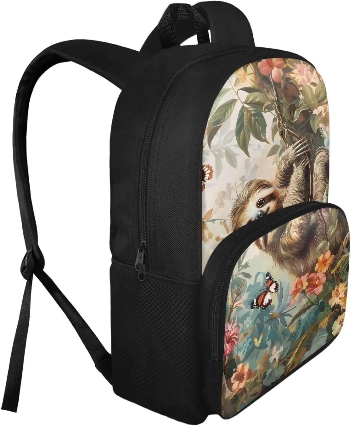 Forests Sloth Backpack for Teenagers Student Casual Bookbag Organizer Double Shoulder Bags Lightweight School Supplies Anti Theft Satchel Big Capacity Organizer Daypack