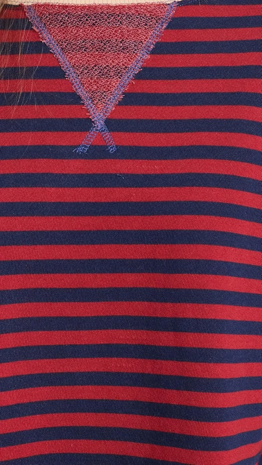 Free People Women's Classic Striped Crew Sweatshirt