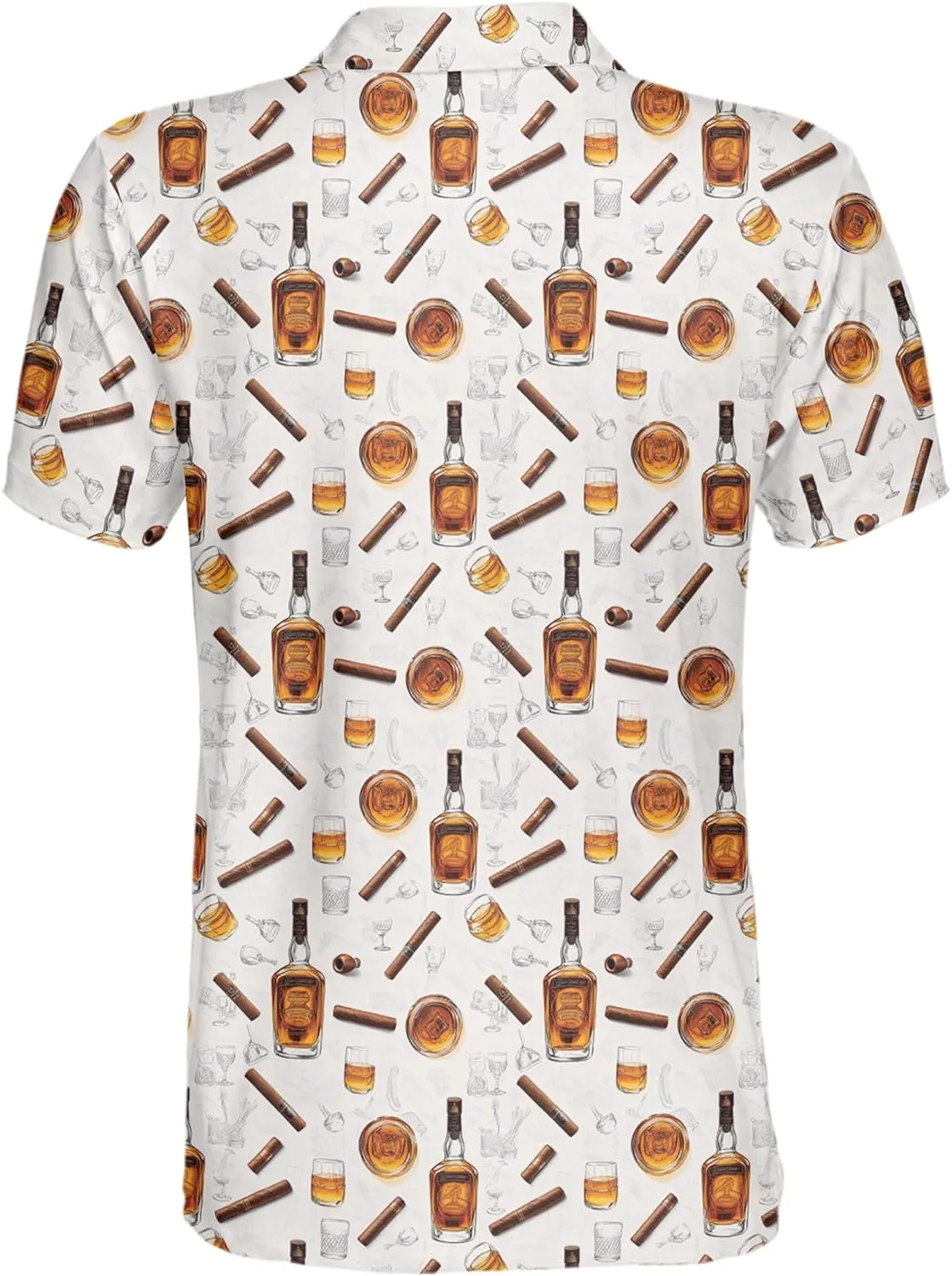 Funny Golf Shirt for Men Print Hawaiian Mens Polo Shirts Crazy Golf Gifts