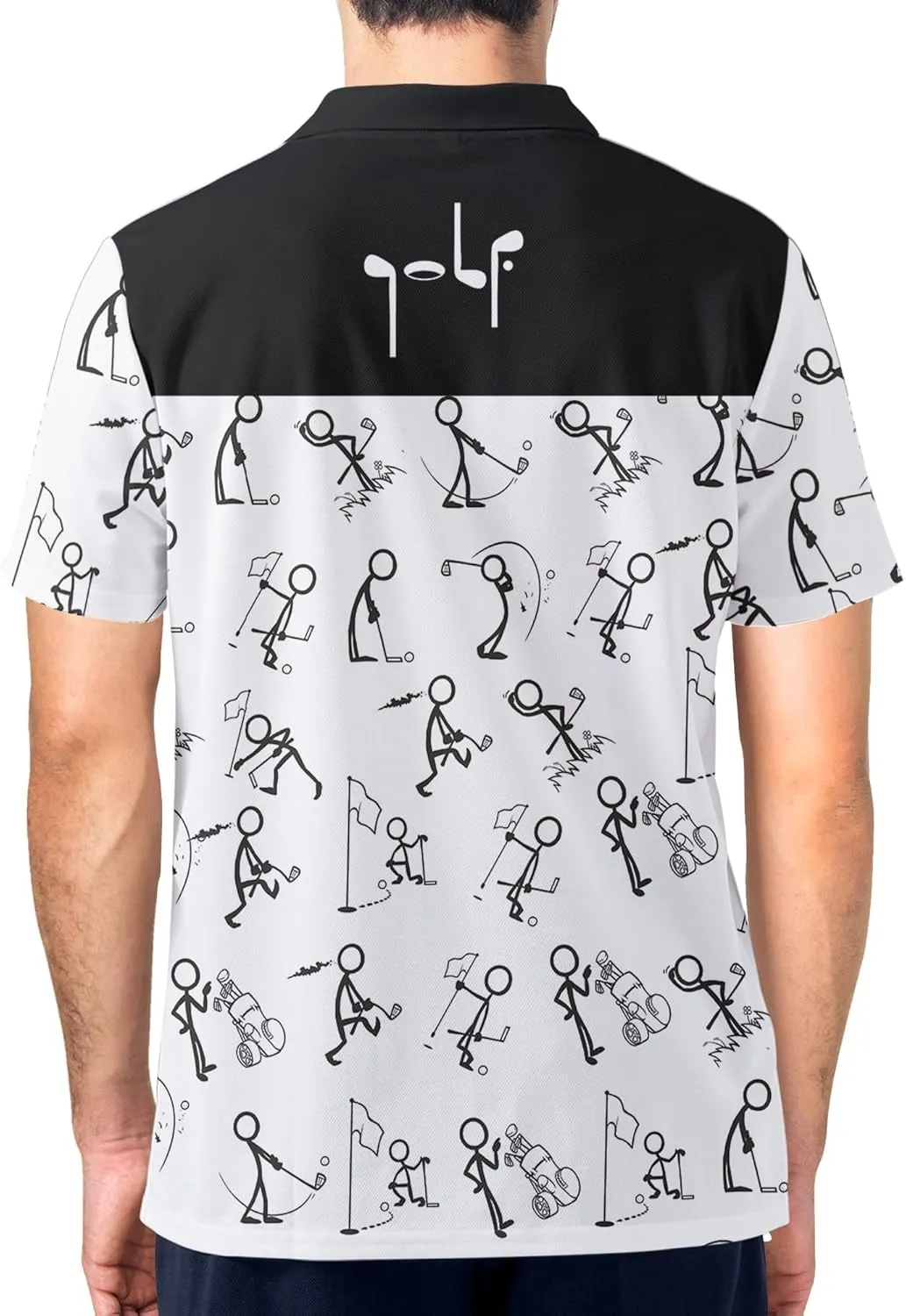 Funny Golf Shirt for Men Print Hawaiian Mens Polo Shirts Crazy Golf Gifts