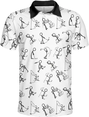 Funny Golf Shirt for Men Print Hawaiian Mens Polo Shirts Crazy Golf Gifts