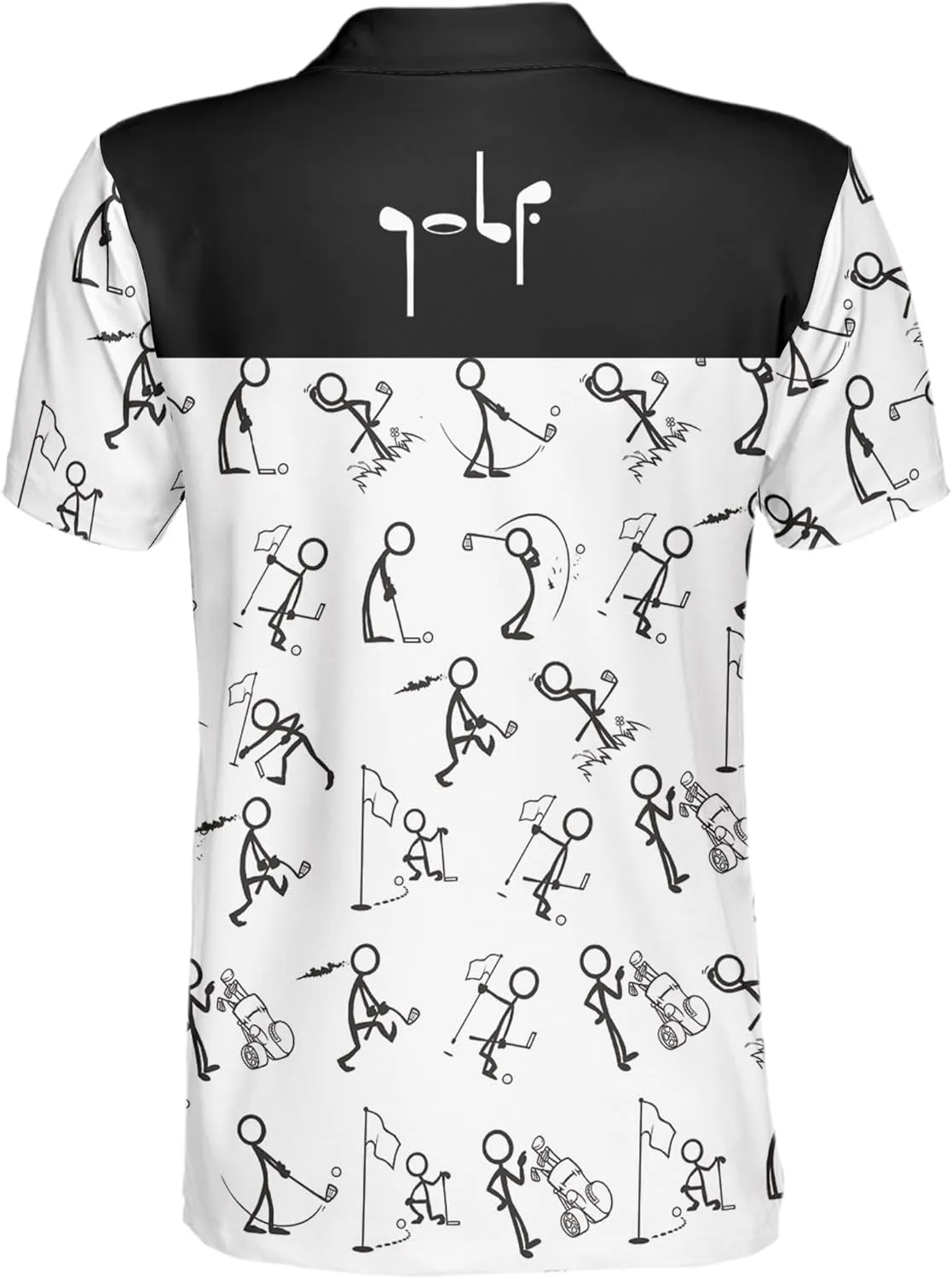 Funny Golf Shirt for Men Print Hawaiian Mens Polo Shirts Crazy Golf Gifts