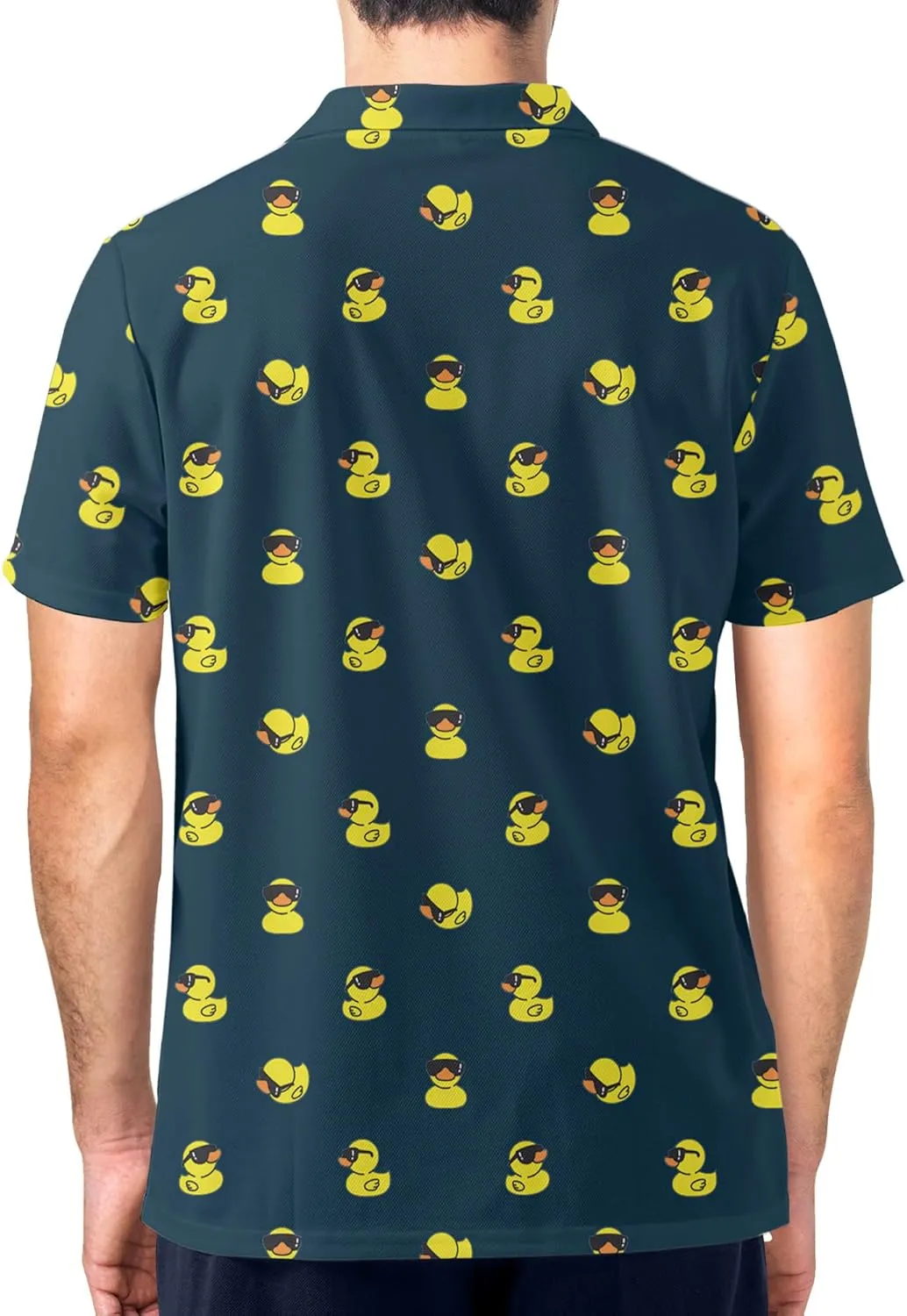 Funny Golf Shirt for Men Print Hawaiian Mens Polo Shirts Golf Gifts