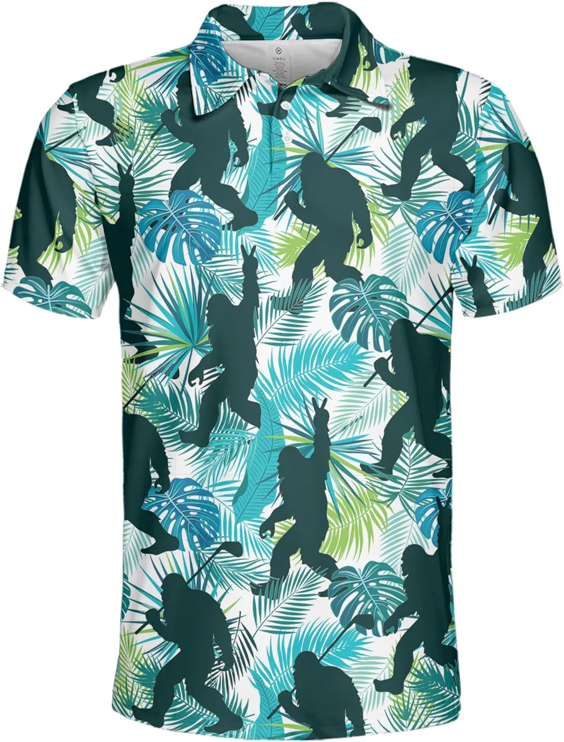 Funny Golf Shirt for Men Print Hawaiian Mens Polo Shirts Golf Gifts