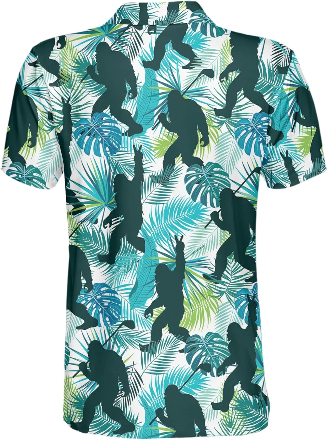 Funny Golf Shirt for Men Print Hawaiian Mens Polo Shirts Golf Gifts