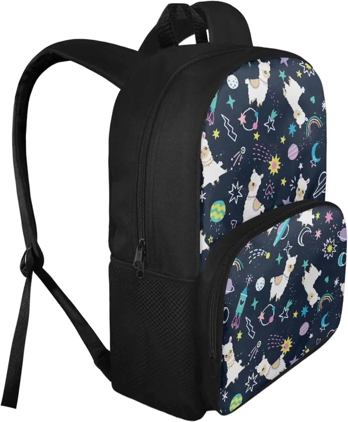 Galaxy Sheep School Backpack for Girls Boys for Middle School Cute School Bookbag with Padded Straps Back to School Diaper Bags 17 Inch Backpack Day Pack Bookbag with Front Pocket