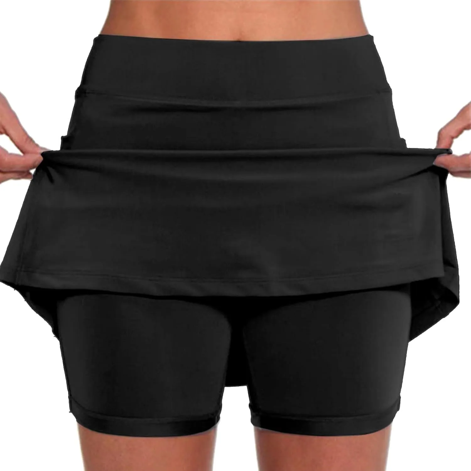 Generic Skorts for Women with Pockets - Lightweight Skirt Athletic Inner Shorts for Running Tennis Golf Workout Sports