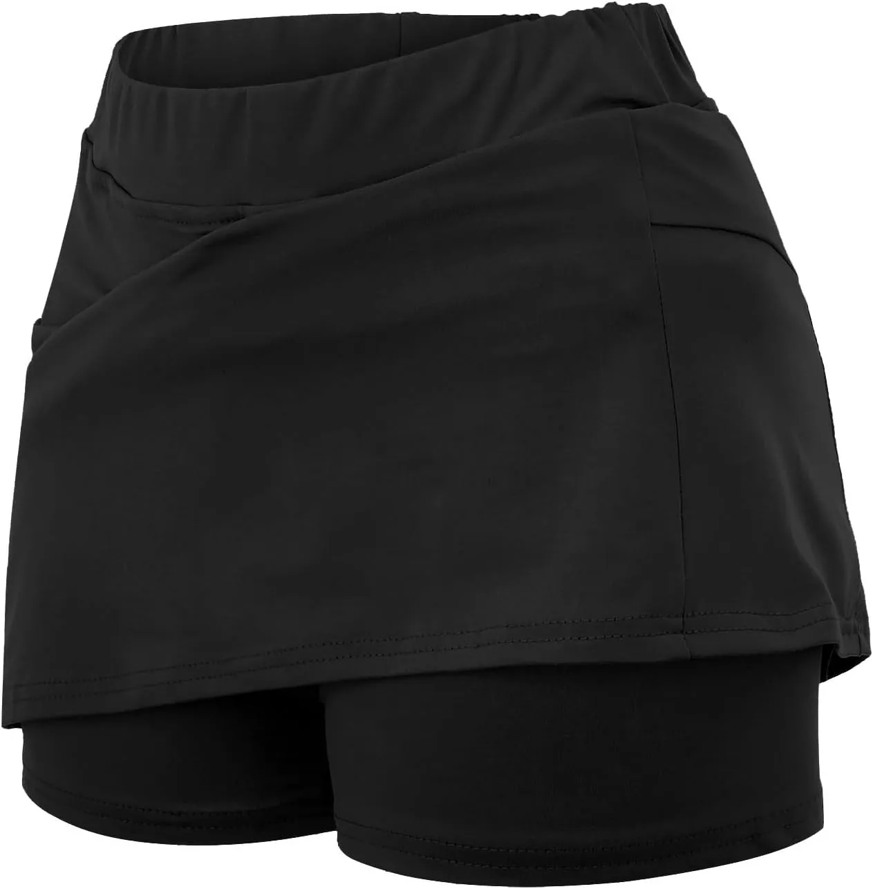 Generic Skorts for Women with Pockets - Lightweight Skirt Athletic Inner Shorts for Running Tennis Golf Workout Sports