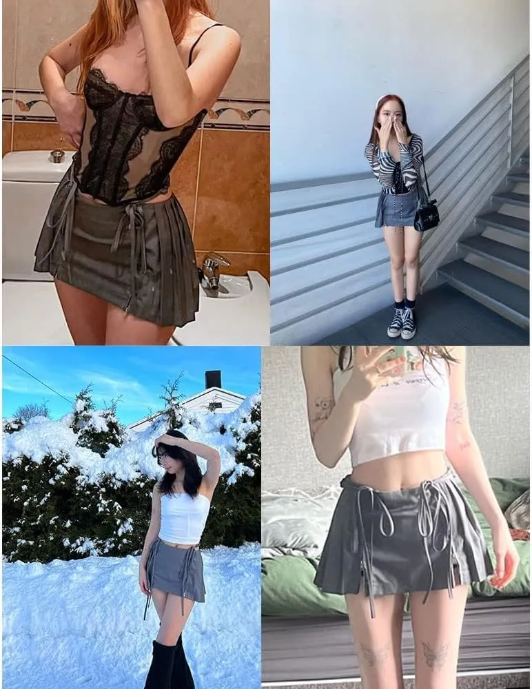 GGOOB Y2k Skirt Preppy Skirt Preppy Clothe Skorts Skirts for Women Pleated Mini Skirts for Women