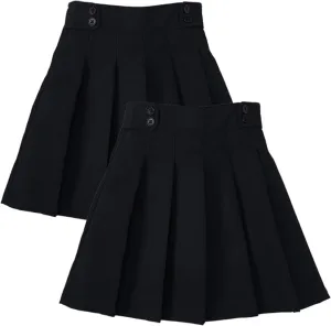 Girl Pleated Uniform Skirt Scooter Size 5-16 Navy Khaki Black Hunter Green