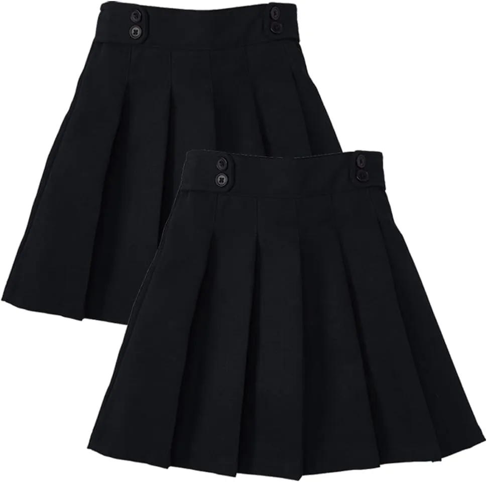 Girl Pleated Uniform Skirt Scooter Size 5-16 Navy Khaki Black Hunter Green