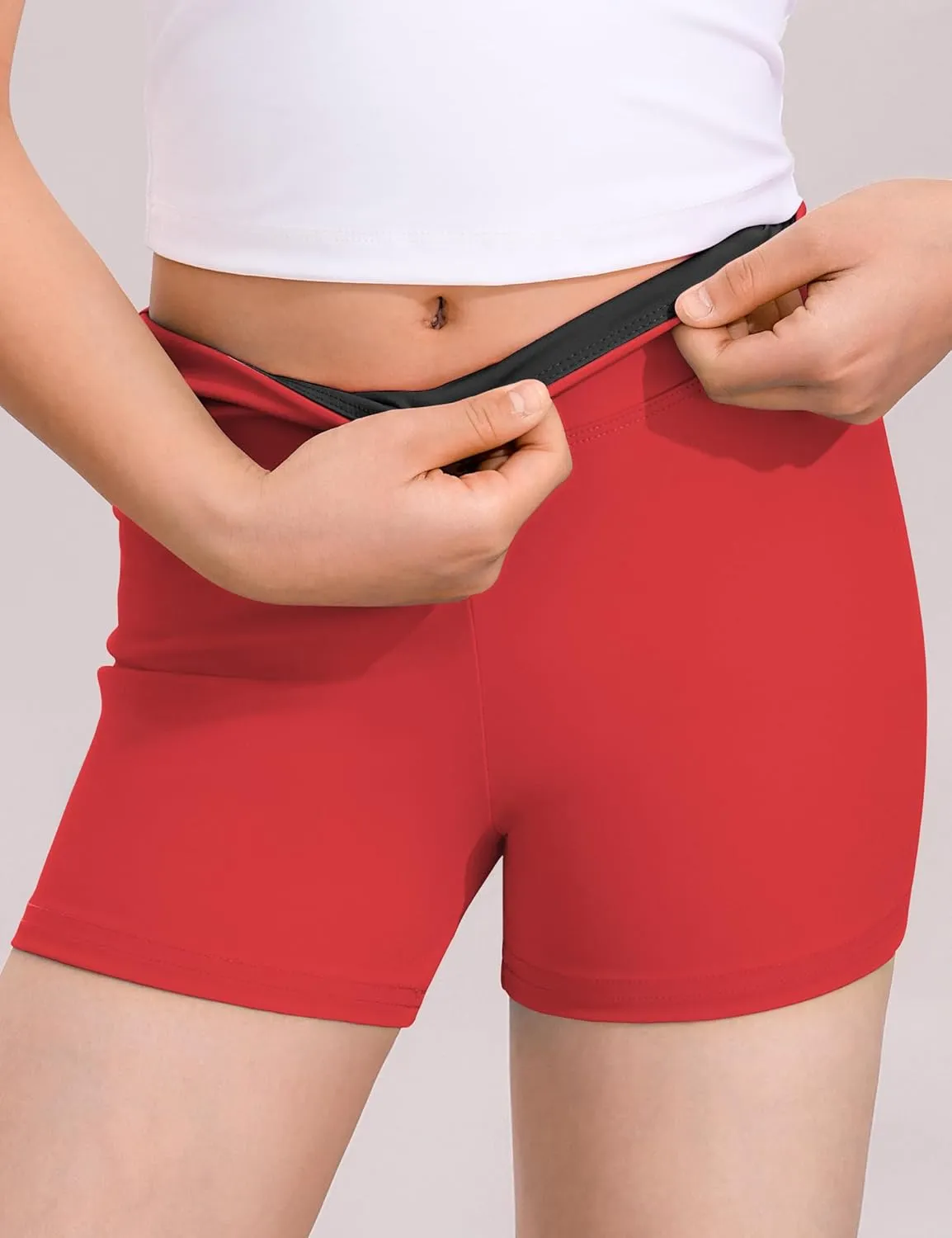 Girls Dance Shorts Biker Gymnastics Cartwheel Athletic Clothes Under Dress for Kids Youth Volleyball Tumbling