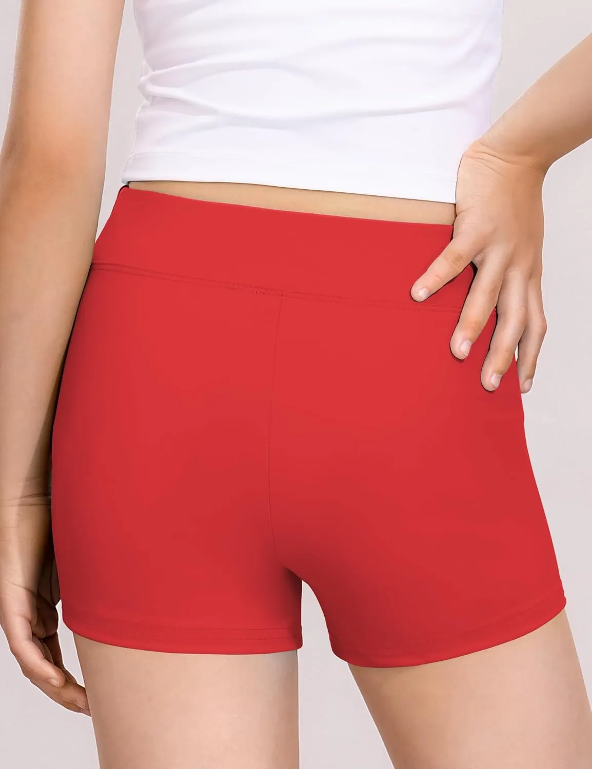 Girls Dance Shorts Biker Gymnastics Cartwheel Athletic Clothes Under Dress for Kids Youth Volleyball Tumbling