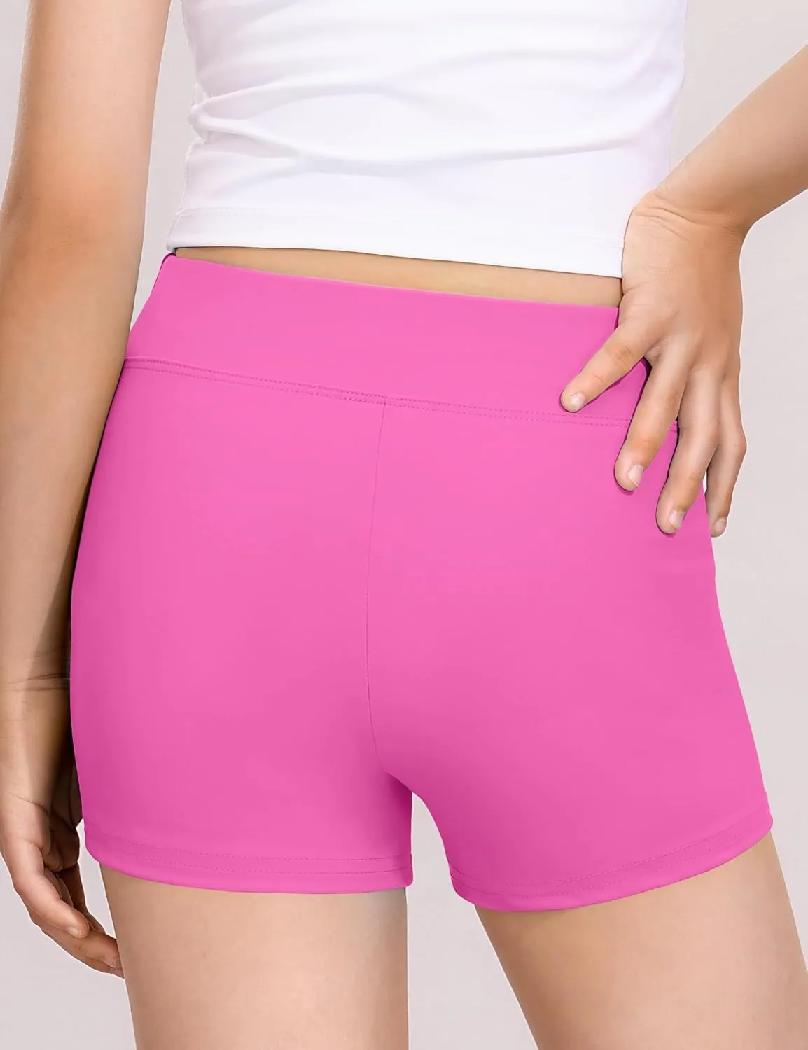 Girls Dance Shorts Biker Gymnastics Cartwheel Athletic Clothes Under Dress for Kids Youth Volleyball Tumbling