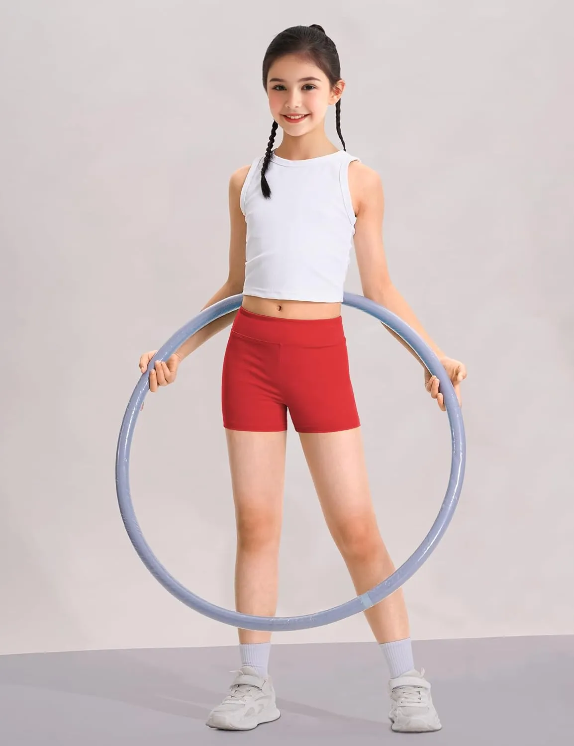 Girls Dance Shorts Biker Gymnastics Cartwheel Athletic Clothes Under Dress for Kids Youth Volleyball Tumbling