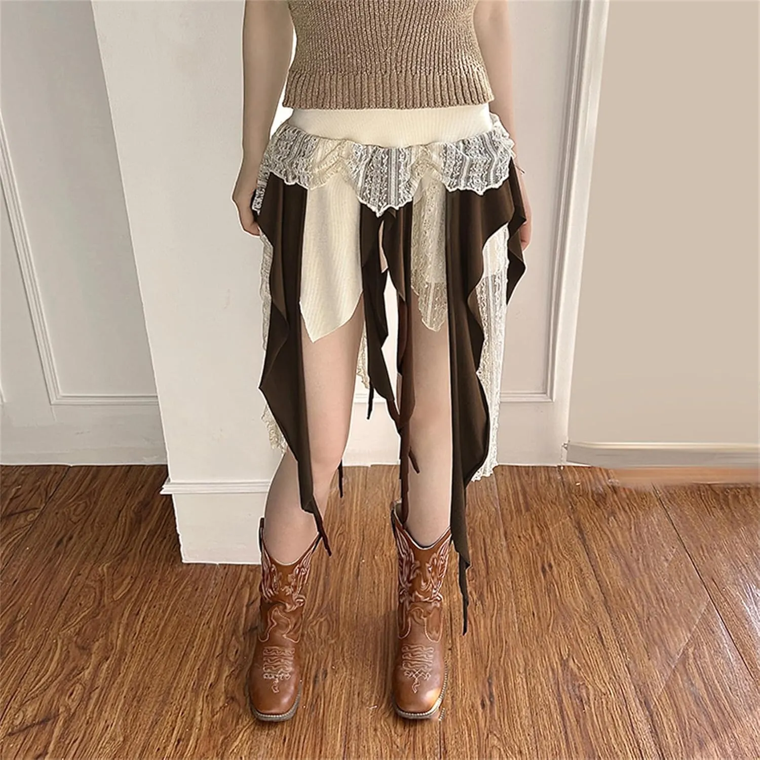 Goth Skirt Women Cute Punk Preppy Vintage Grunge Emo Y2k Harajuku Rave
