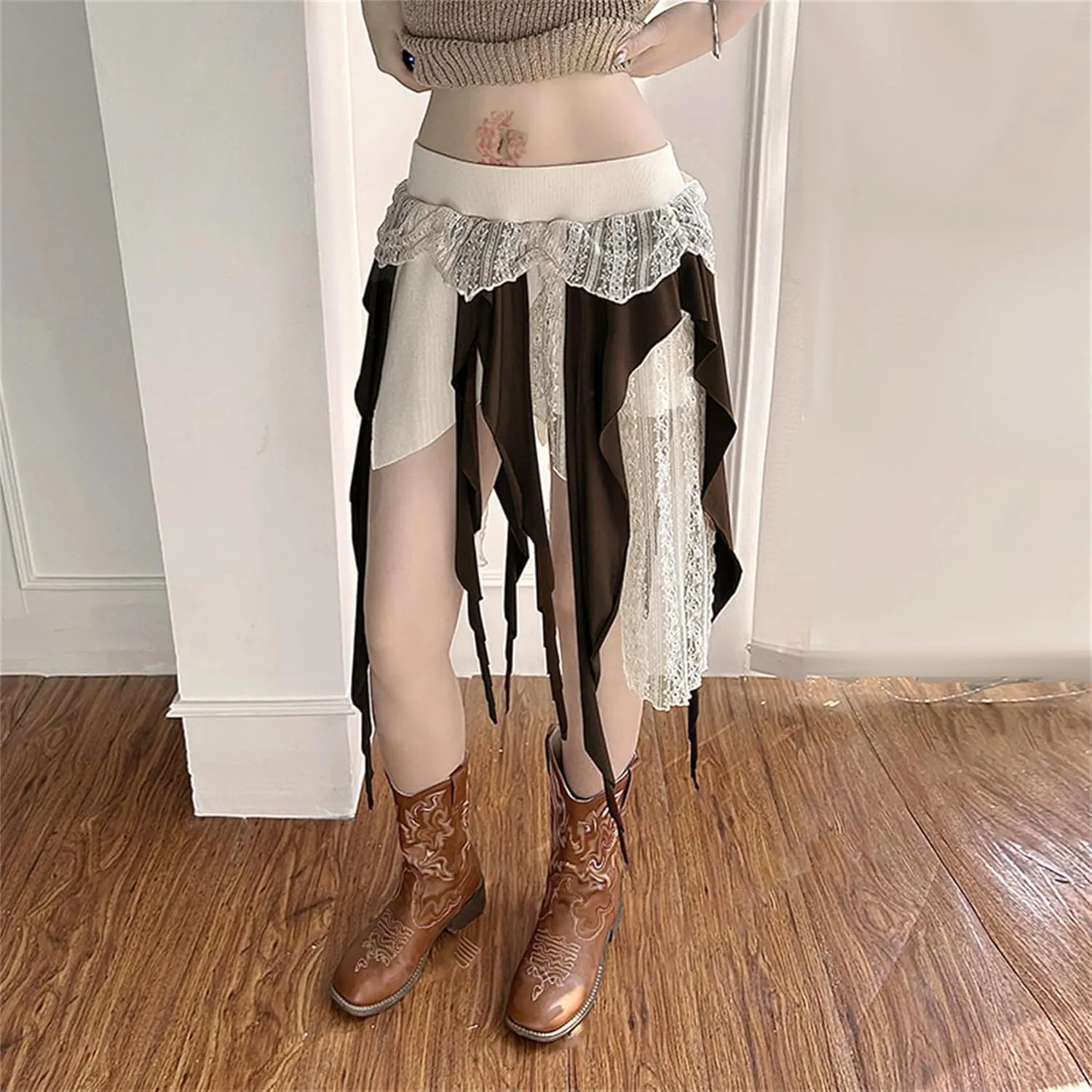 Goth Skirt Women Cute Punk Preppy Vintage Grunge Emo Y2k Harajuku Rave