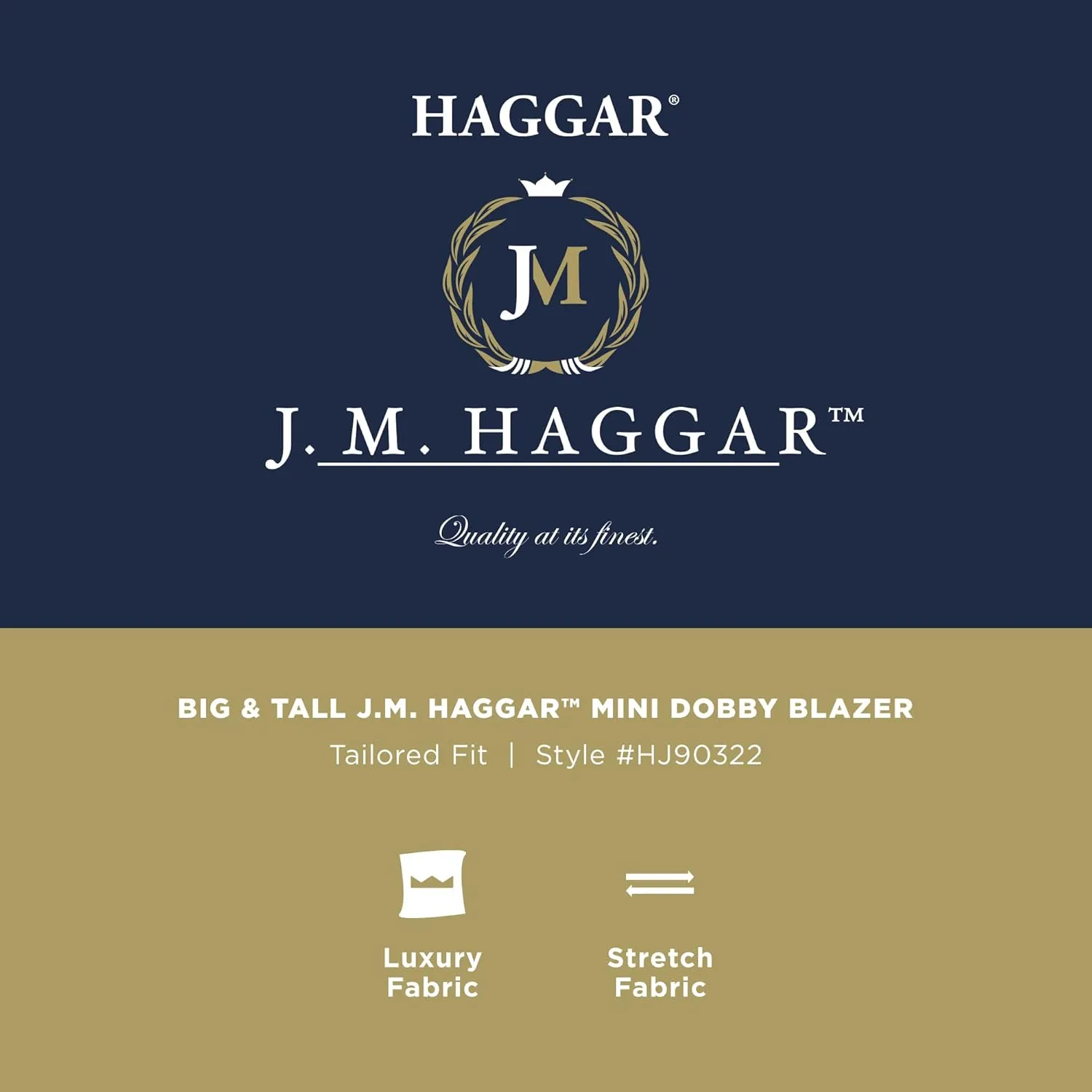 Haggar Men's JMH Premium Tailored Fit Subtle Print Stretch Sport Coat - Regular and Big & Tall Sizes