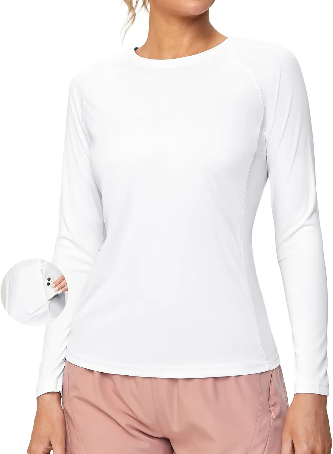 Heathyoga Rash Guard for Women UPF 50  SPF UV Protection Shirts for Women Long Sleeve Swim Shirts for Woman Sun Shirt