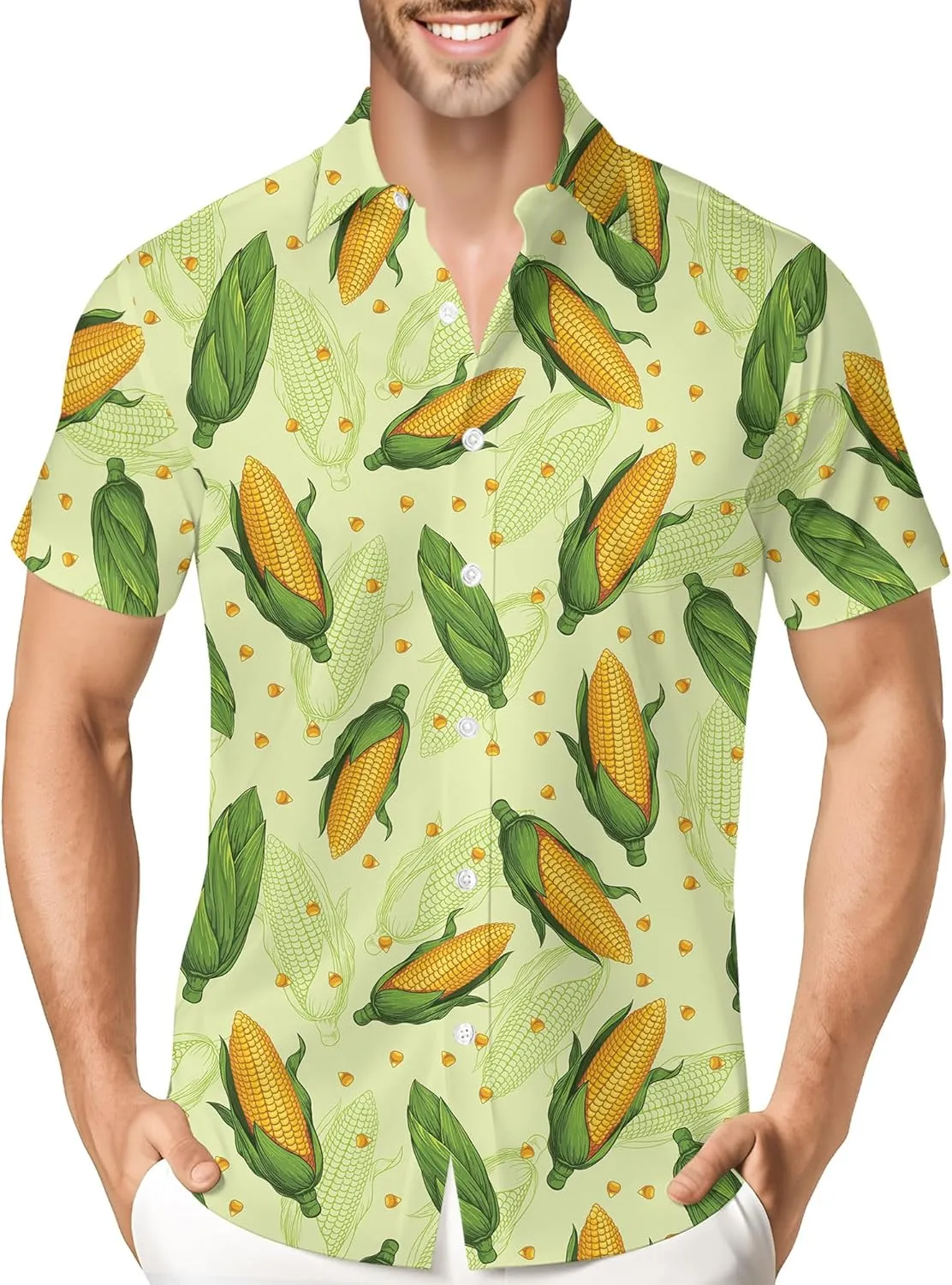 HIVICHI Hawaiian Shirt for Men Funny Summer Beach Aloha Shirts
