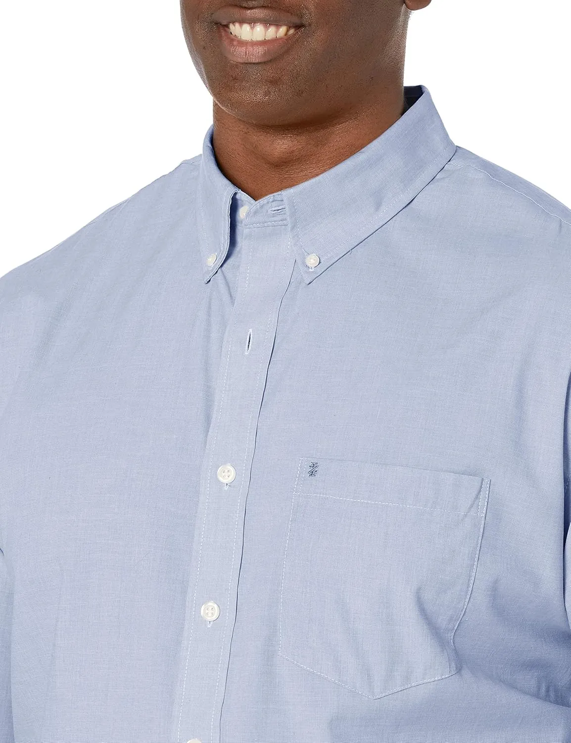 IZOD Men's Big and Tall Button Down Long Sleeve Stretch Performance Solid Shirt