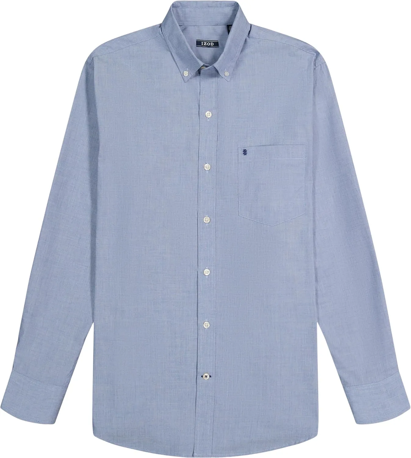 IZOD Men's Big and Tall Button Down Long Sleeve Stretch Performance Solid Shirt