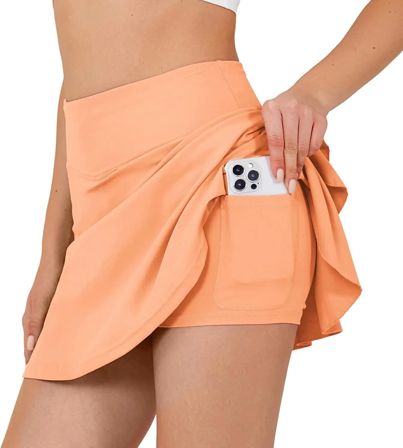 JACK SMITH Pleated Tennis Skirts for Women with Shorts 3 Pockets Golf Athletic Skort Tummy Control for Pickleball Running