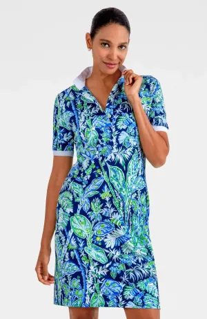 Jersey Serve It Up Dress - Vintage Vines - Navy