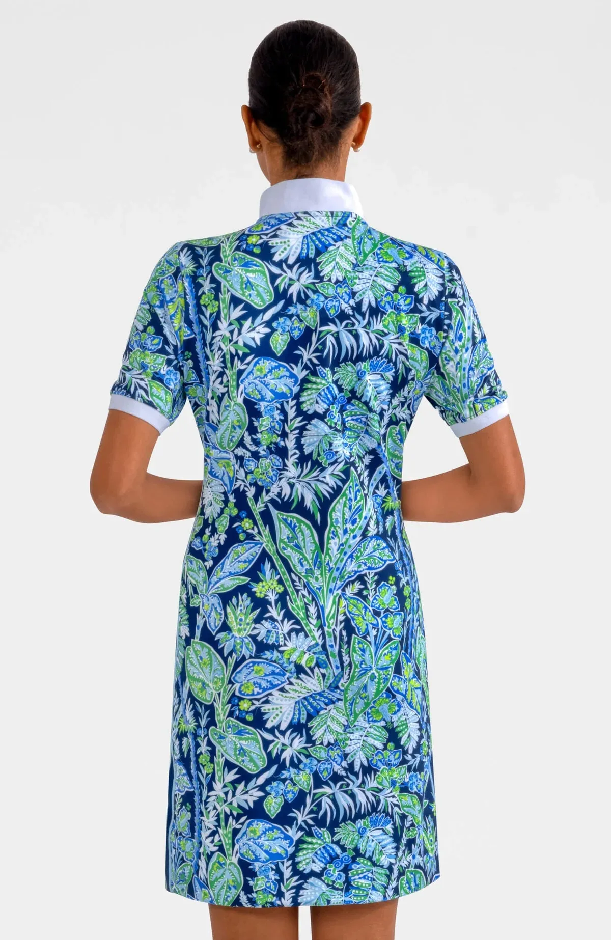 Jersey Serve It Up Dress - Vintage Vines - Navy