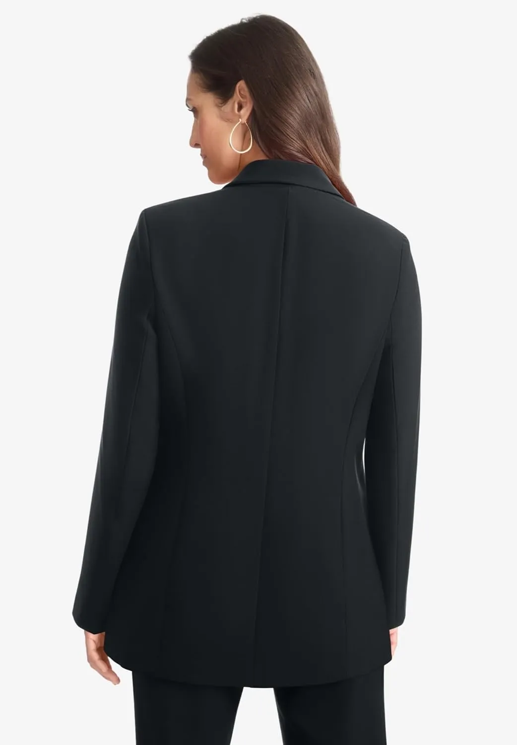 Jessica London Women's Plus Size Long Sleeve Bi-Stretch Blazer Jacket Work Office