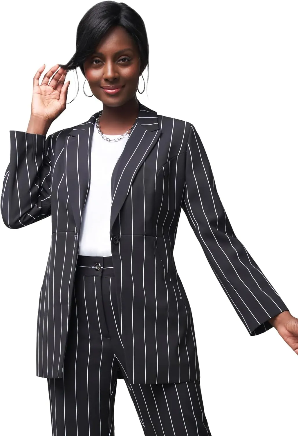 Jessica London Women's Plus Size Long Sleeve Bi-Stretch Blazer Jacket Work Office