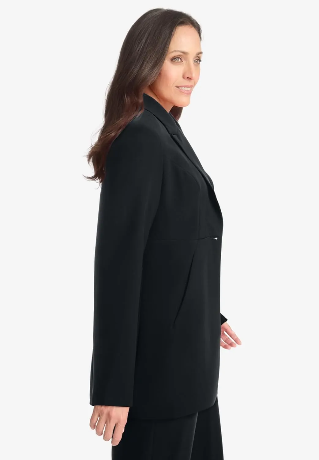 Jessica London Women's Plus Size Long Sleeve Bi-Stretch Blazer Jacket Work Office