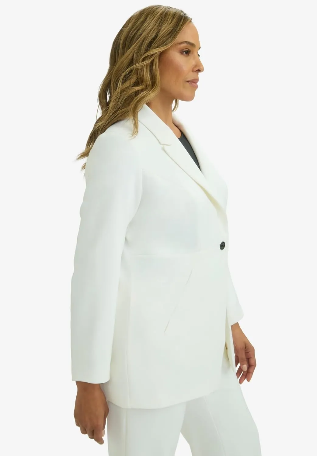 Jessica London Women's Plus Size Long Sleeve Bi-Stretch Blazer Jacket Work Office
