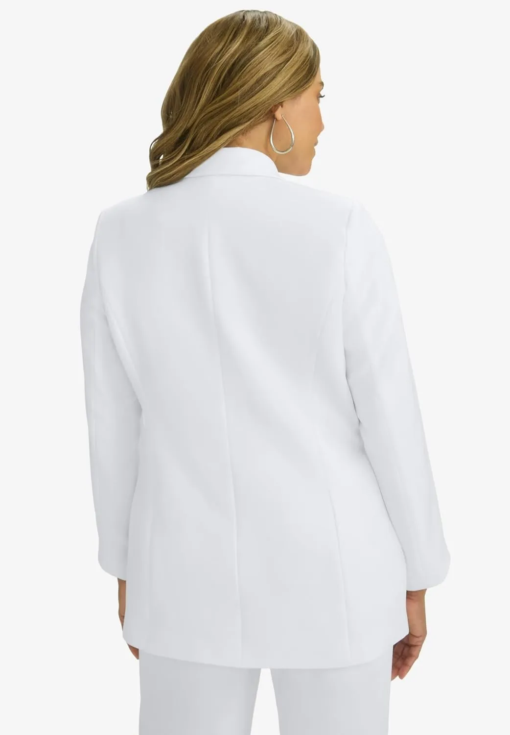 Jessica London Women's Plus Size Long Sleeve Bi-Stretch Blazer Jacket Work Office