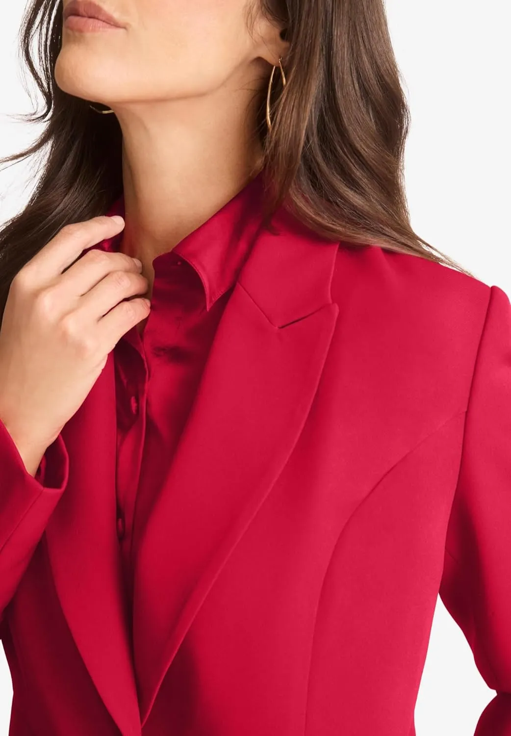 Jessica London Women's Plus Size Long Sleeve Bi-Stretch Blazer Jacket Work Office