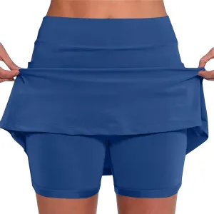 JIEMUXIU Tennis Skorts for Woman 2025 Outdoor Athletic Yoga Skorts Lightweight Tummy Control Flowy Summer Skirts