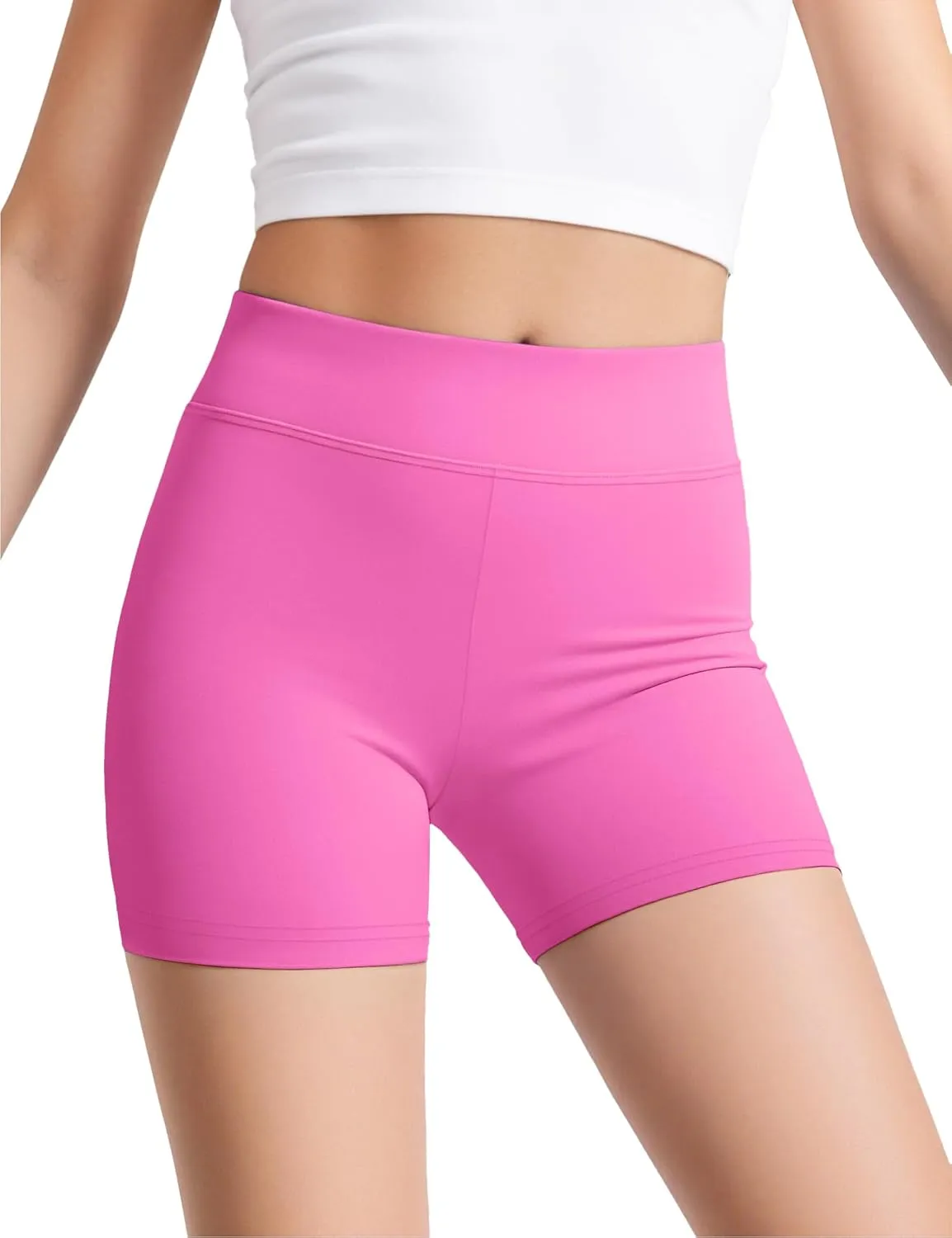JOCMIC Girls Athletic Shorts Kids Dance High Waisted Yoga Short for Bike Gym Volleyball Running