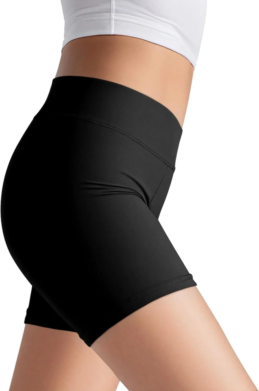 JOCMIC Girls Athletic Shorts Kids Dance High Waisted Yoga Short for Bike Gym Volleyball Running