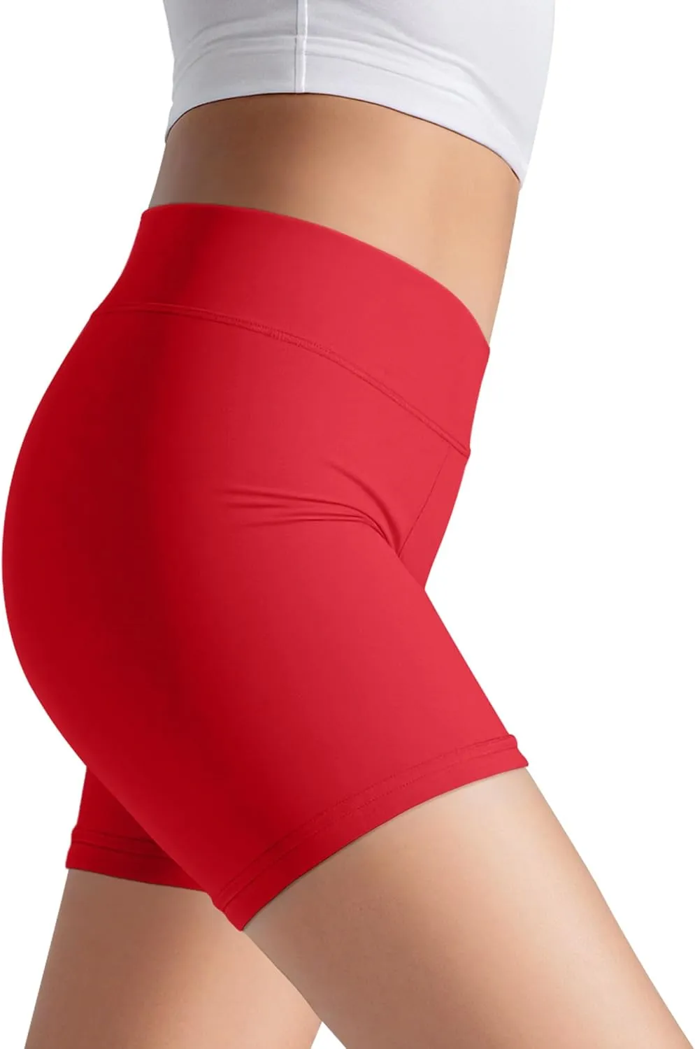 JOCMIC Girls Athletic Shorts Kids Dance High Waisted Yoga Short for Bike Gym Volleyball Running