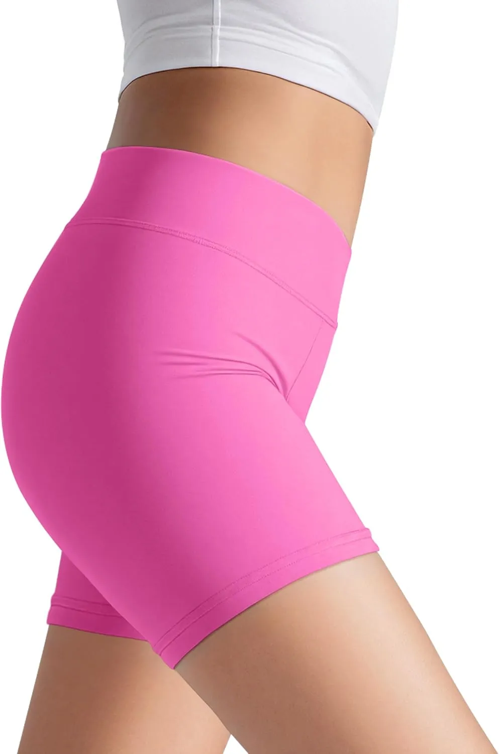 JOCMIC Girls Athletic Shorts Kids Dance High Waisted Yoga Short for Bike Gym Volleyball Running