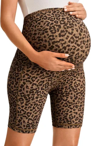 JOYSPELS Maternity Shorts Over The Belly Bump Athletic Workout Pregnancy Short with Pockets