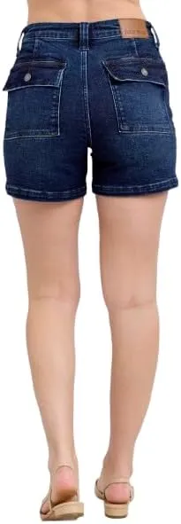 Judy Blue High Waist Back Flap Pocket Shorts 150304
