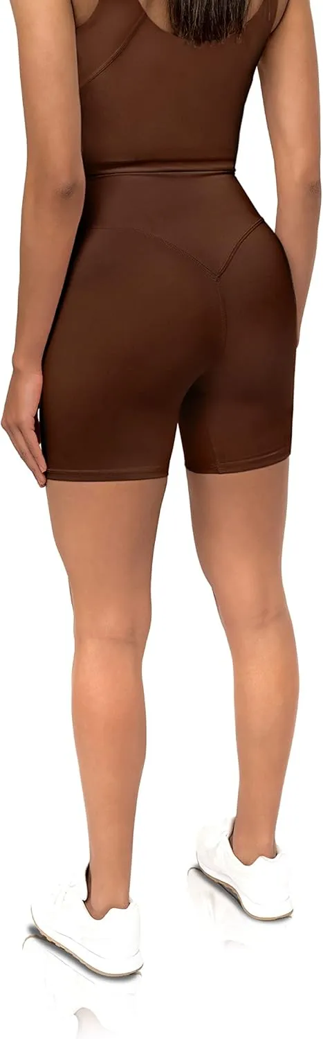 Kamo Fitness Ellyn High Waisted Yoga Shorts 6" Inseam Butt Lifting Tie Dye Soft Workout Pants Tummy Control
