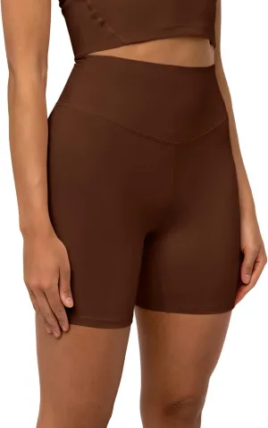 Kamo Fitness Ellyn High Waisted Yoga Shorts 6" Inseam Butt Lifting Tie Dye Soft Workout Pants Tummy Control